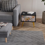 SOFTEN POPPY Nachttisch in Schwarz