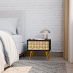 FLORAL DECOR Nachttisch in Schwarz