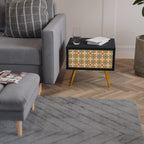 FLORAL DECOR Nachttisch in Schwarz