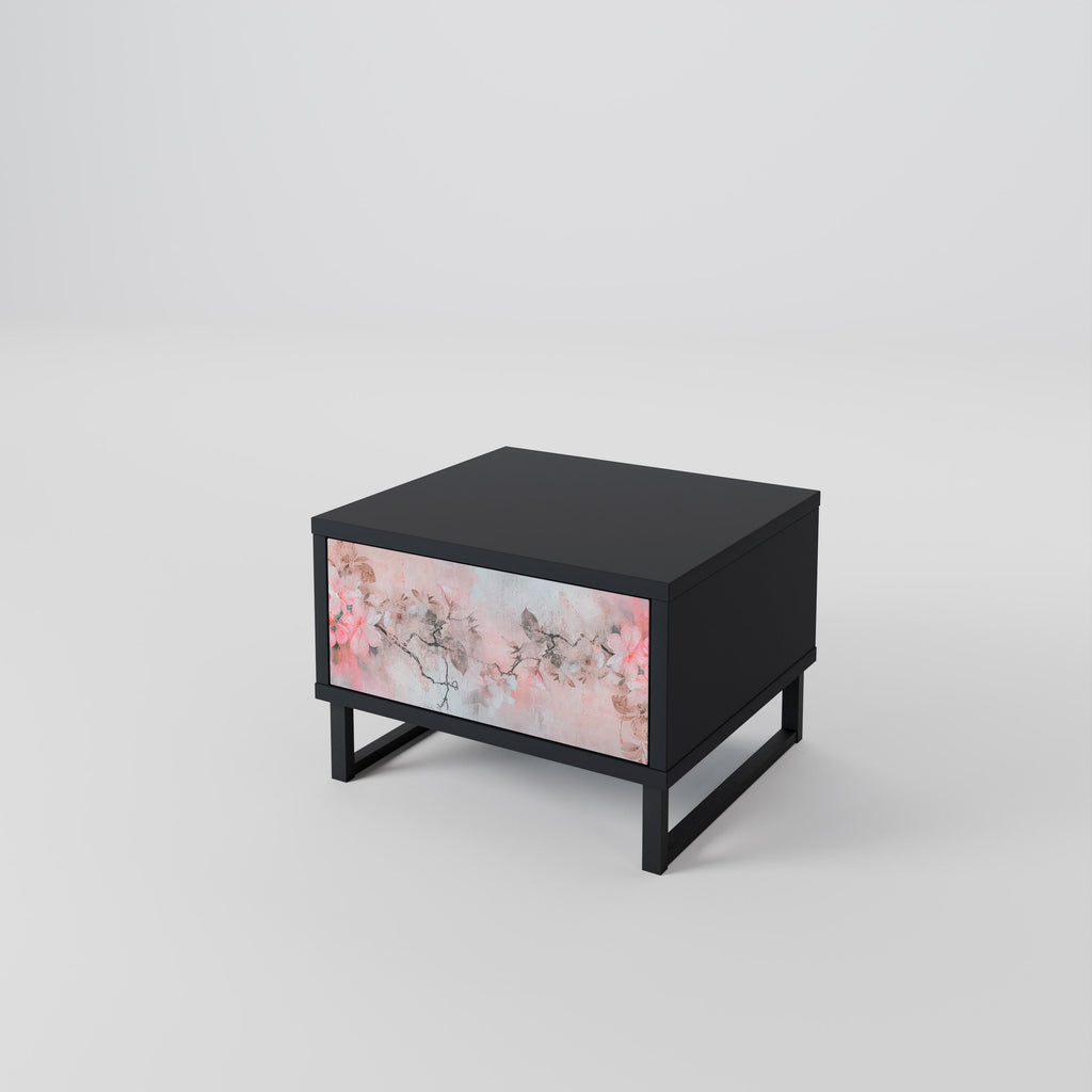CHERRY BLOSSOM Nachttisch in Schwarz