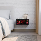 DAHLIAS AND POMEGRANATES Nachttisch in Schwarz