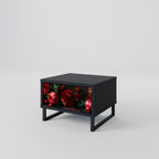 DAHLIAS AND POMEGRANATES Nachttisch in Schwarz
