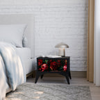 DAHLIAS AND POMEGRANATES Nachttisch in Schwarz