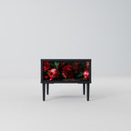 DAHLIAS AND POMEGRANATES Nachttisch in Schwarz