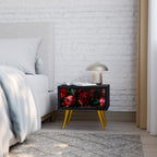 DAHLIAS AND POMEGRANATES Nachttisch in Schwarz