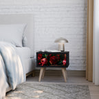 DAHLIAS AND POMEGRANATES Nachttisch in Schwarz