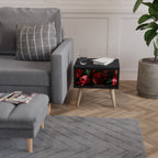 DAHLIAS AND POMEGRANATES Nachttisch in Schwarz