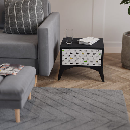 CATS COMPILATION Nachttisch in Schwarz