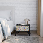 COLORFUL INSECTS Nachttisch in Schwarz