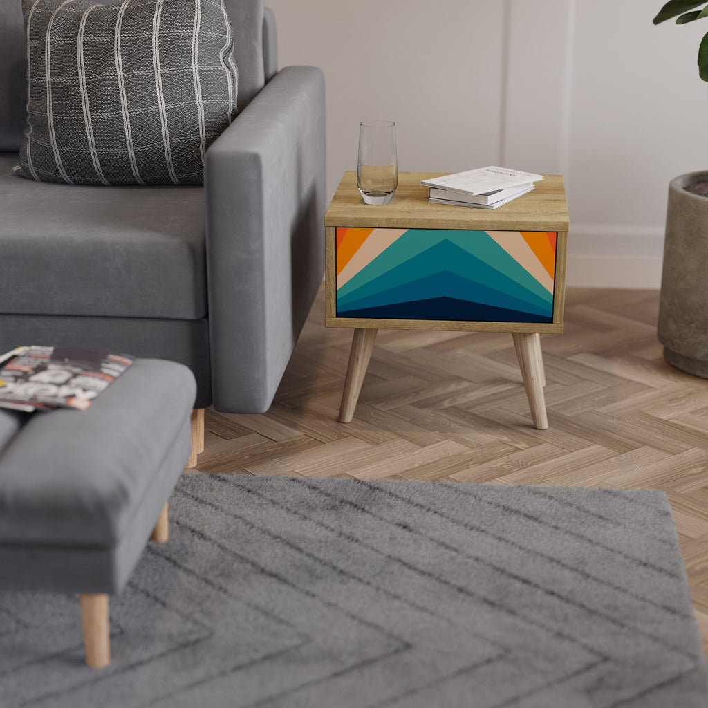 PRISM CONCUSSION Nachttisch in Eichenoptik