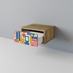 GEOMETRIC GLIMMER Nachttisch in Eiche-Optik