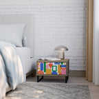 GEOMETRIC GLIMMER Nachttisch in Eiche-Optik