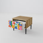 GEOMETRIC GLIMMER Nachttisch in Eiche-Optik