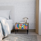 GEOMETRIC GLIMMER Nachttisch in Eiche-Optik