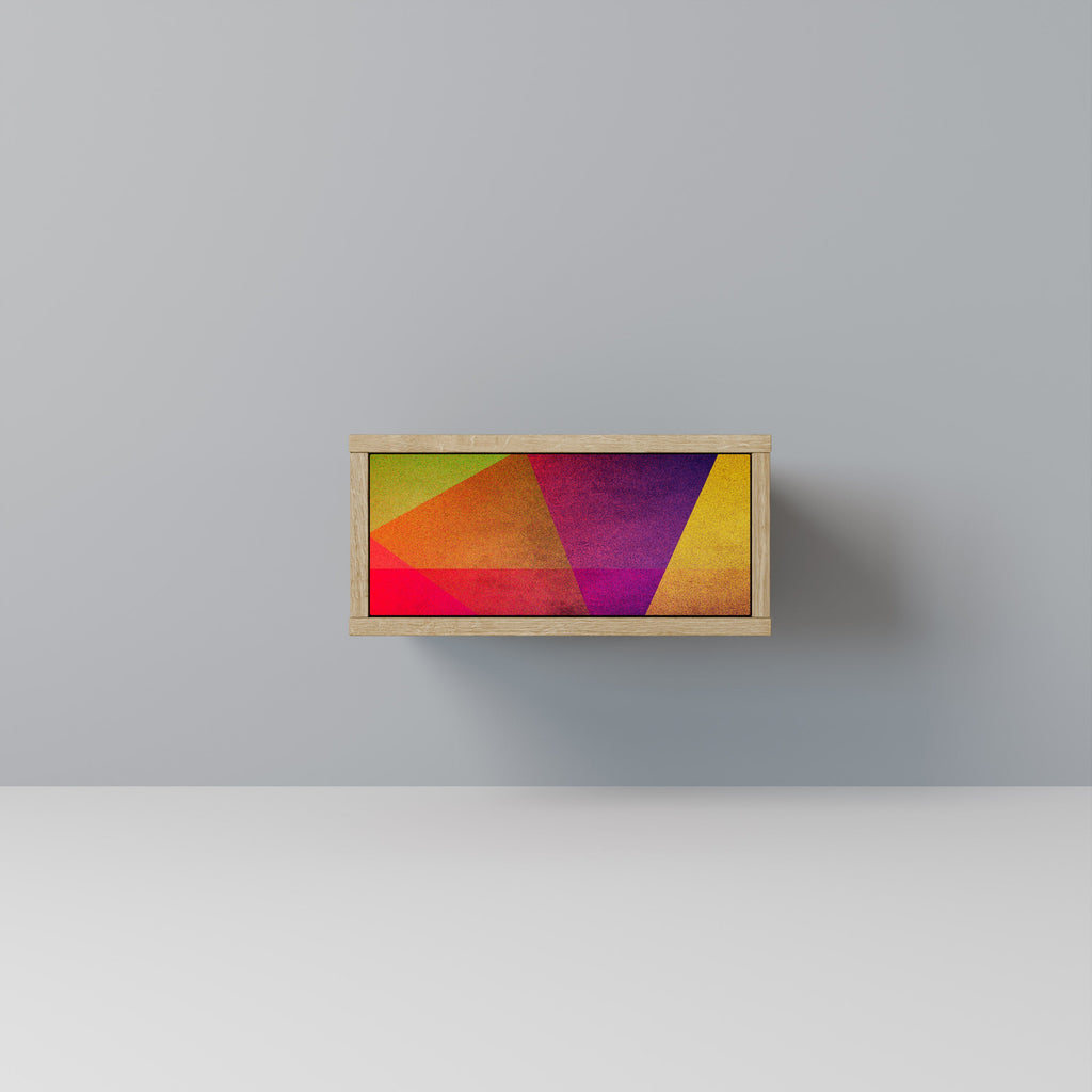 VIVID GEOMETRY Nachttisch in Eichenoptik