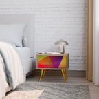 VIVID GEOMETRY Nachttisch in Eiche-Optik