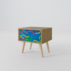 STREAMER TANGLE Nachttisch in Eiche-Optik