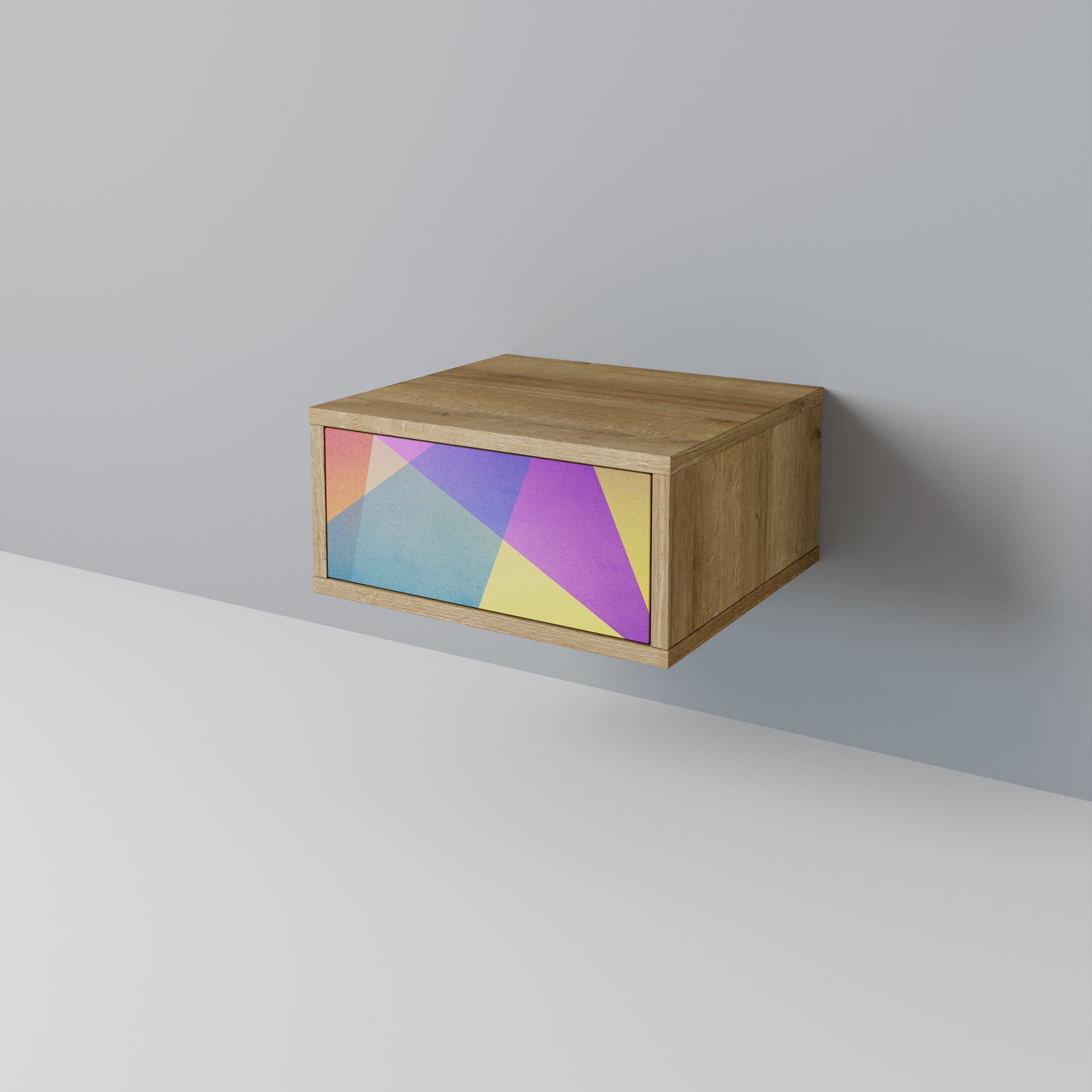 BRIGHT GEOMETRY Nachttisch in Eichenoptik
