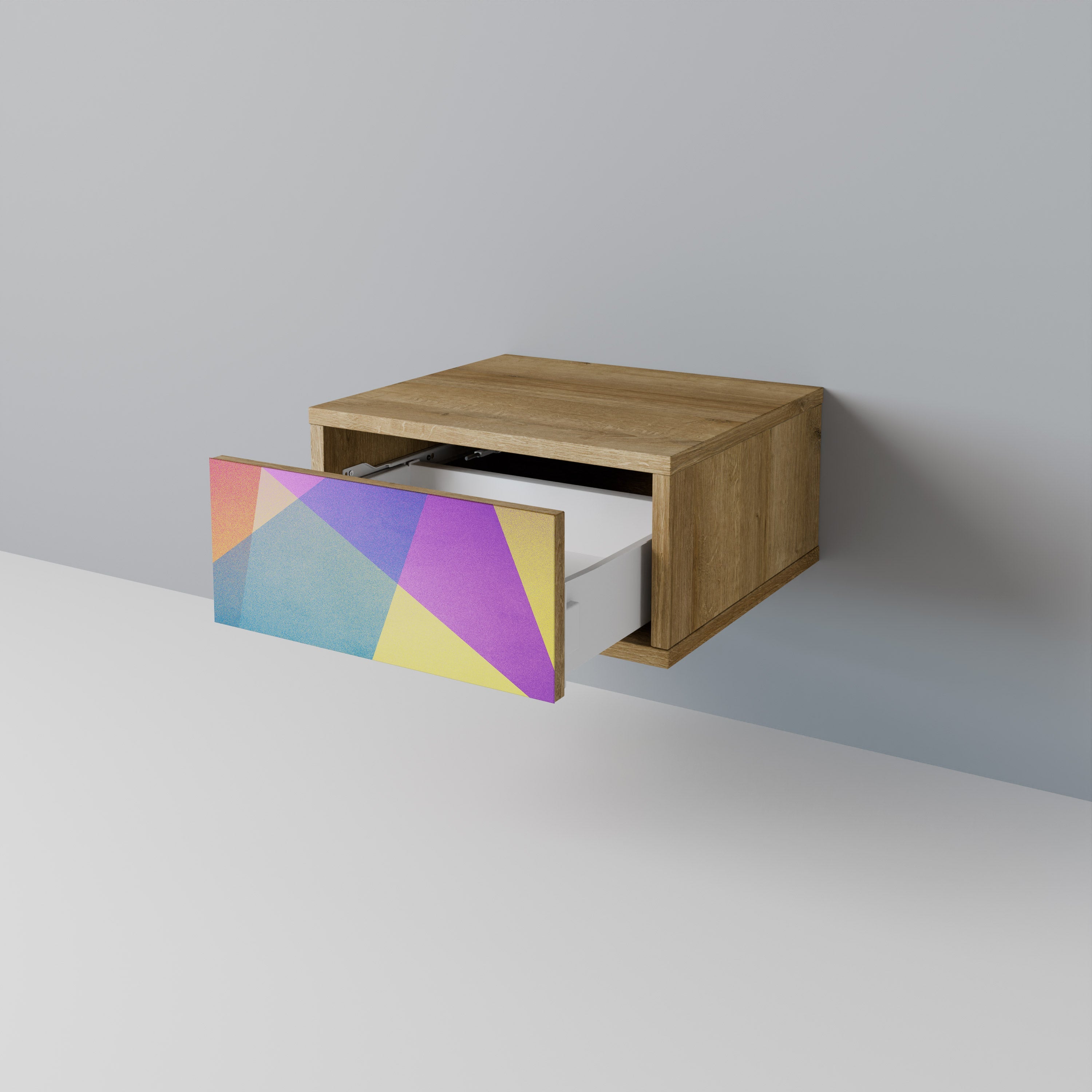 BRIGHT GEOMETRY Nachttisch in Eichenoptik