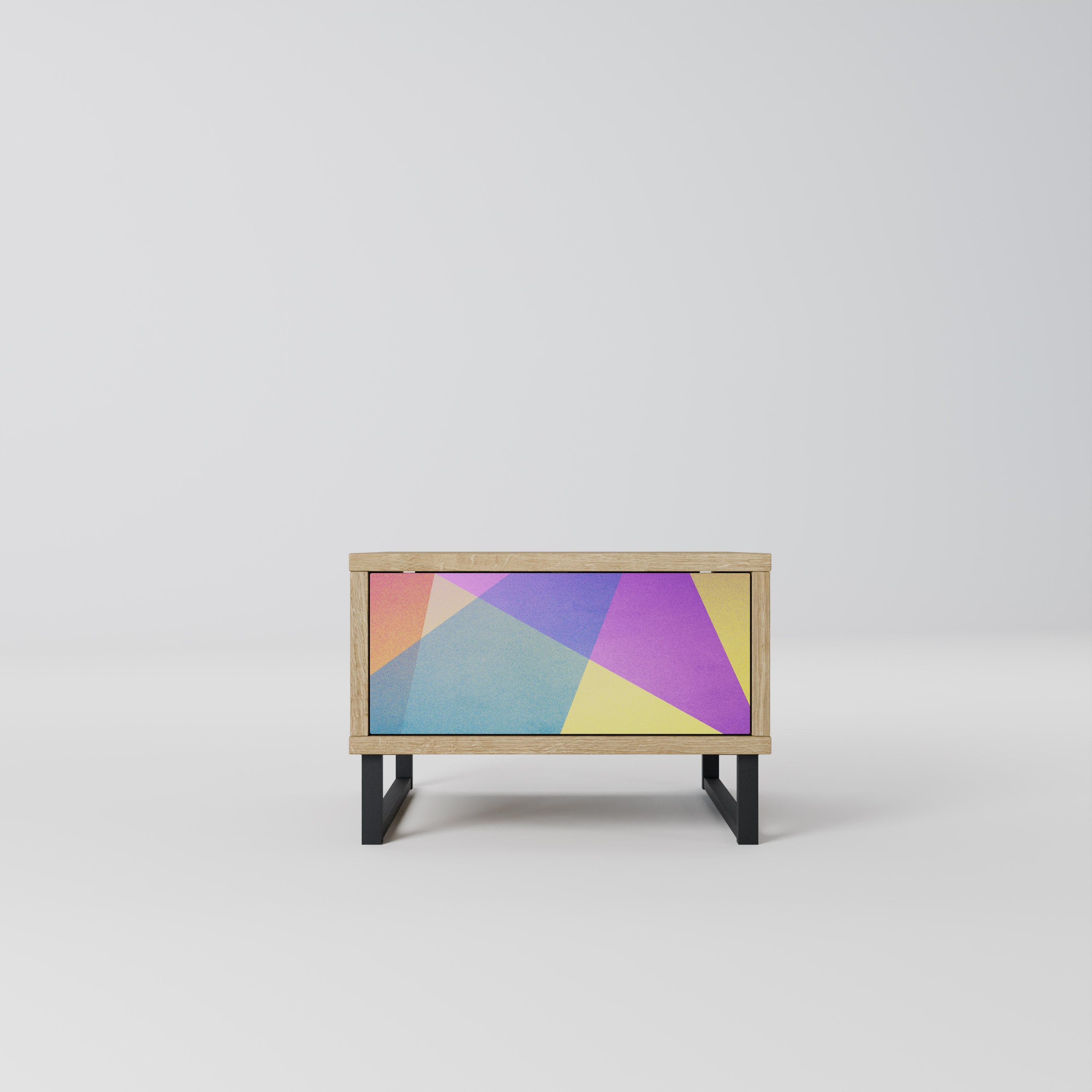 BRIGHT GEOMETRY Nachttisch in Eichenoptik