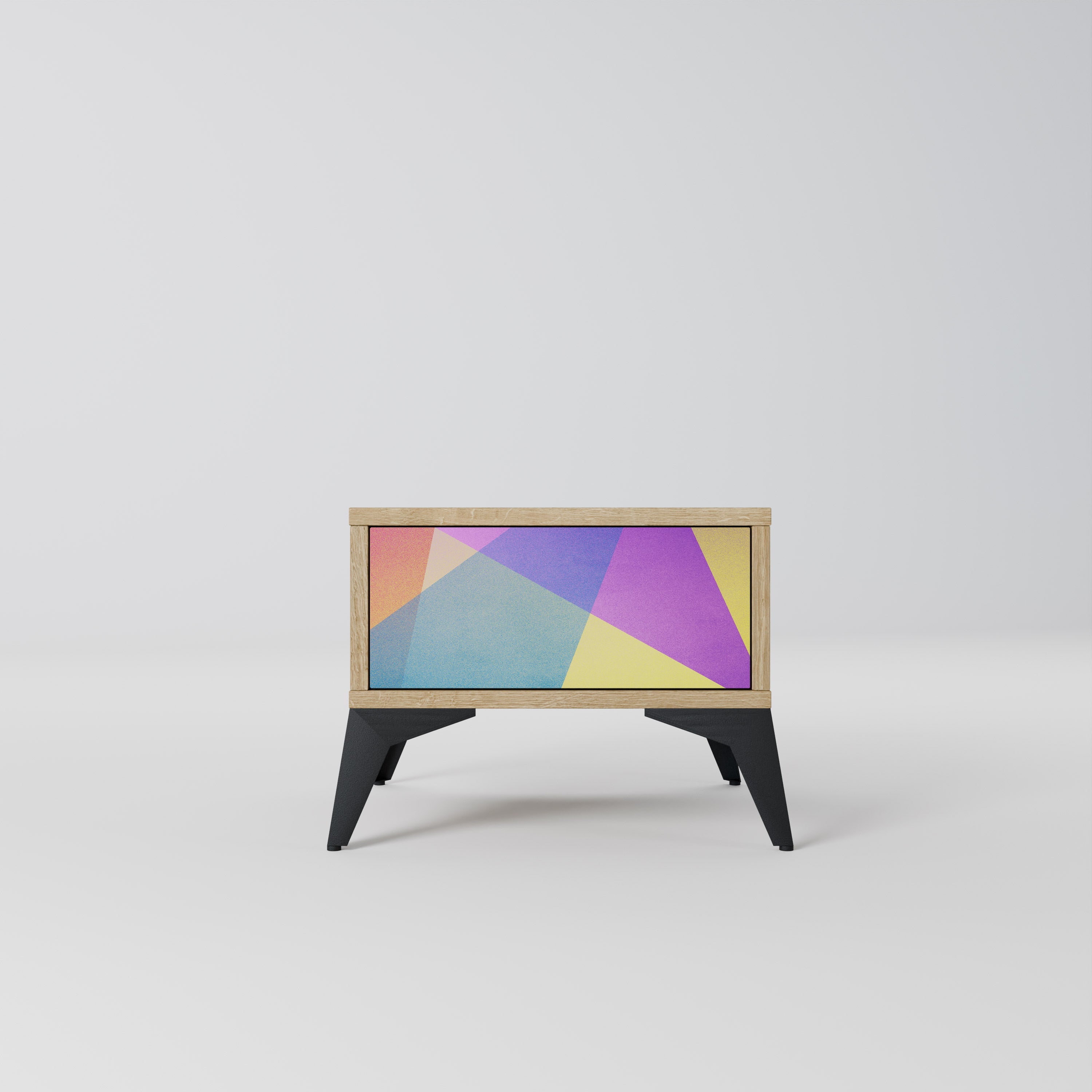 BRIGHT GEOMETRY Nachttisch in Eichenoptik