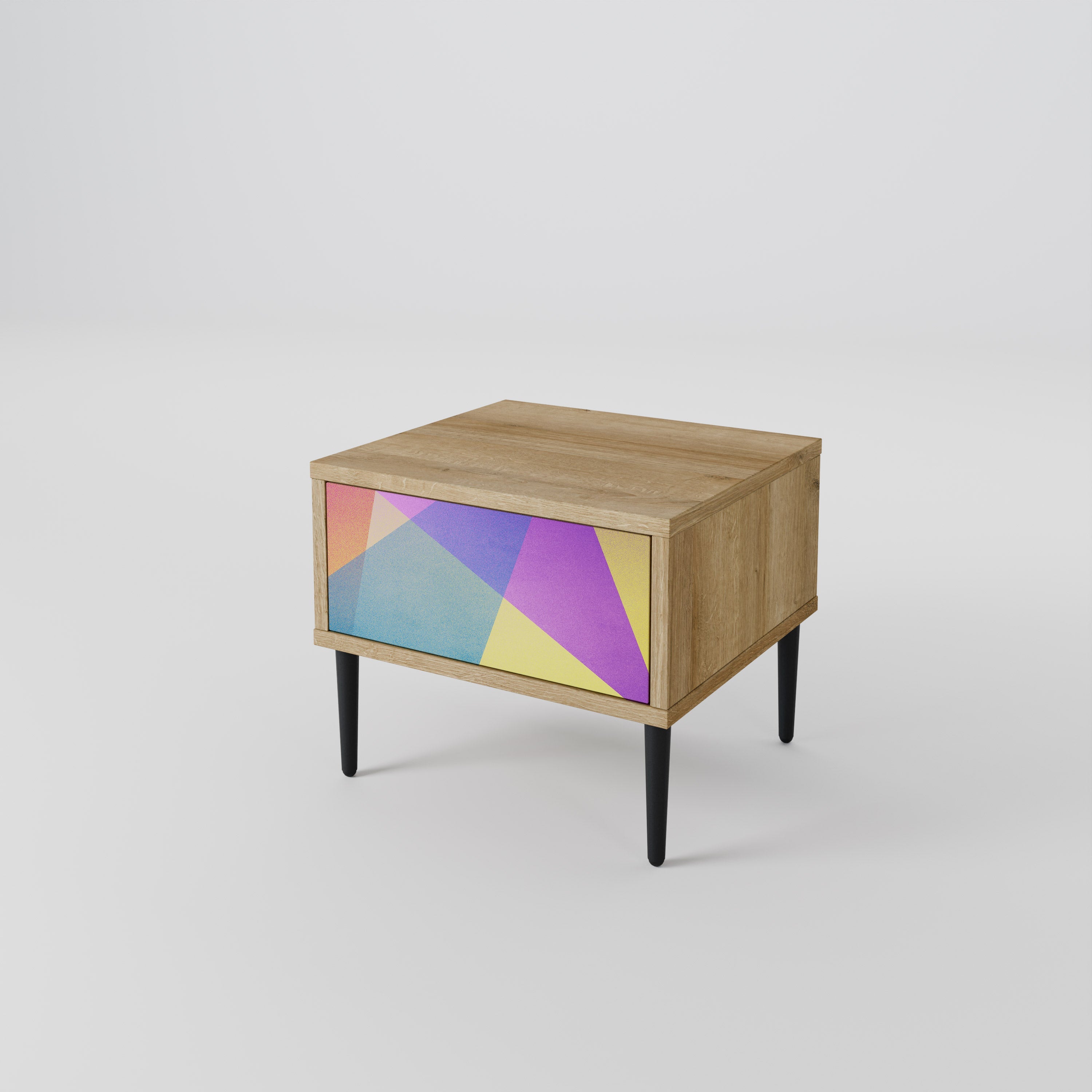 BRIGHT GEOMETRY Nachttisch in Eichenoptik
