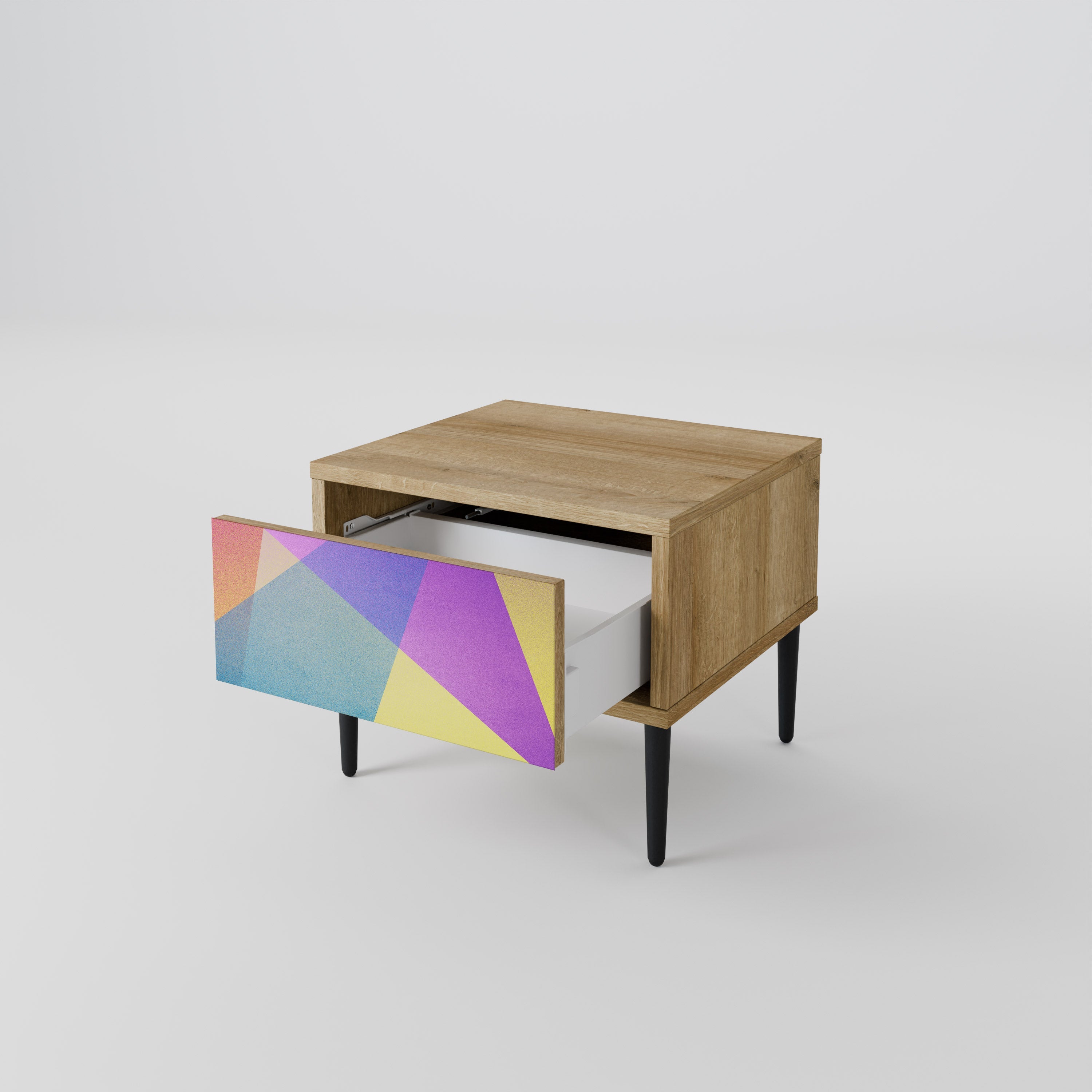 BRIGHT GEOMETRY Nachttisch in Eichenoptik
