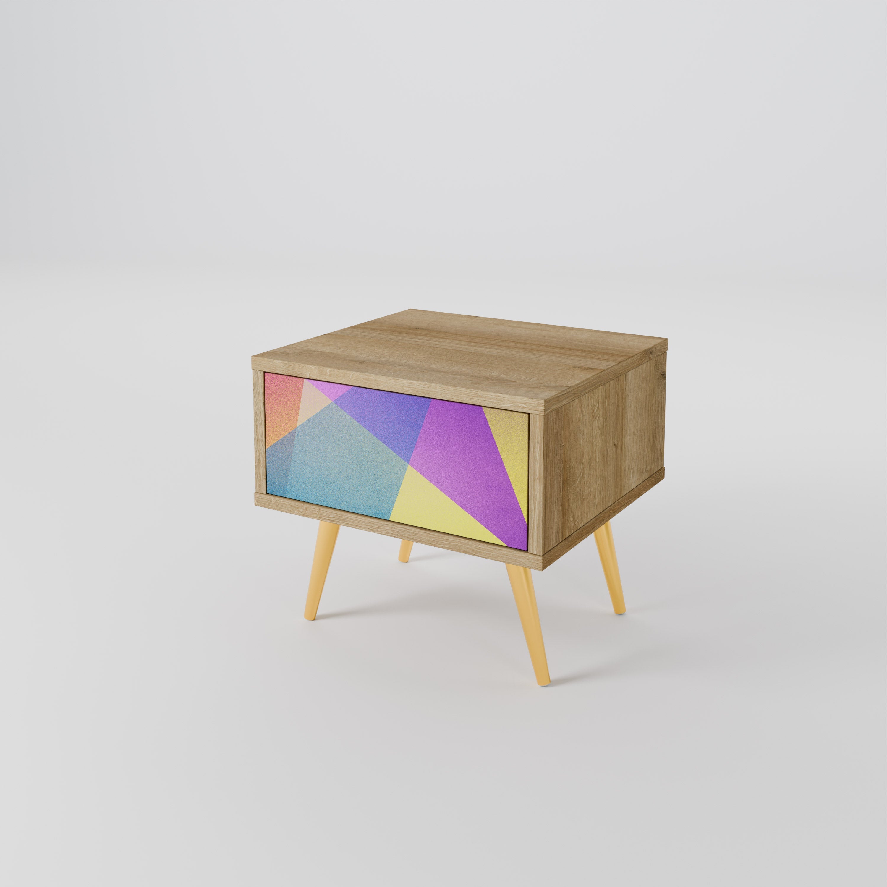 BRIGHT GEOMETRY Nachttisch in Eichenoptik