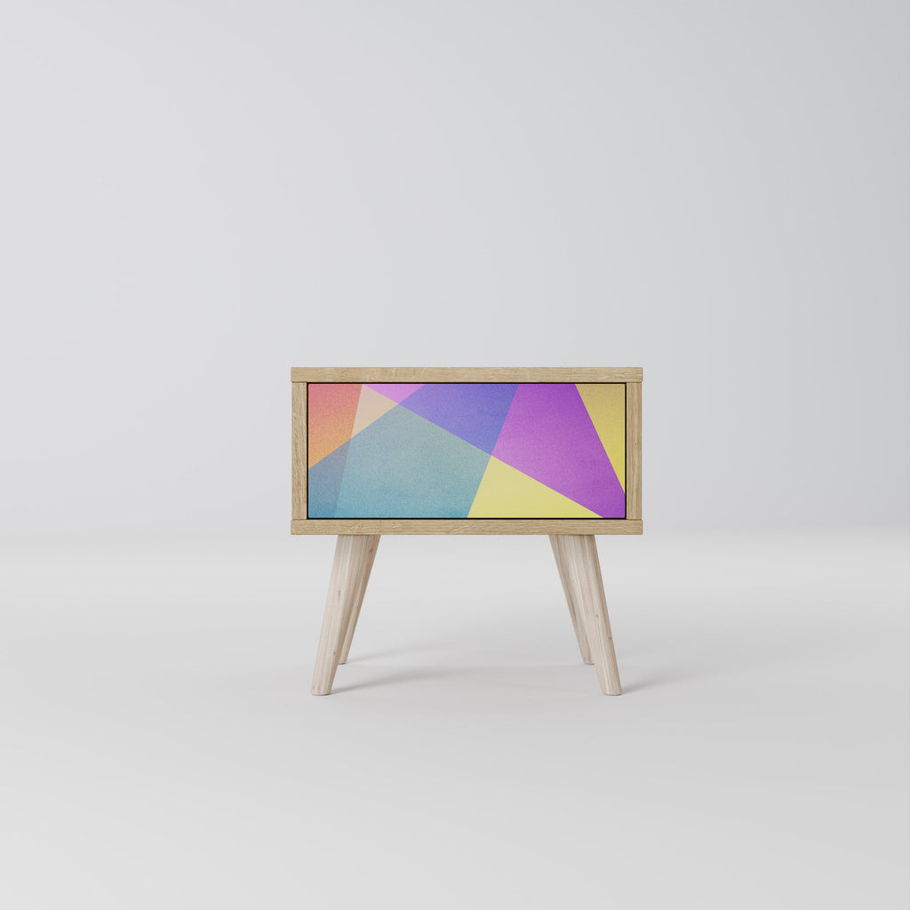 BRIGHT GEOMETRY Nachttisch in Eichenoptik