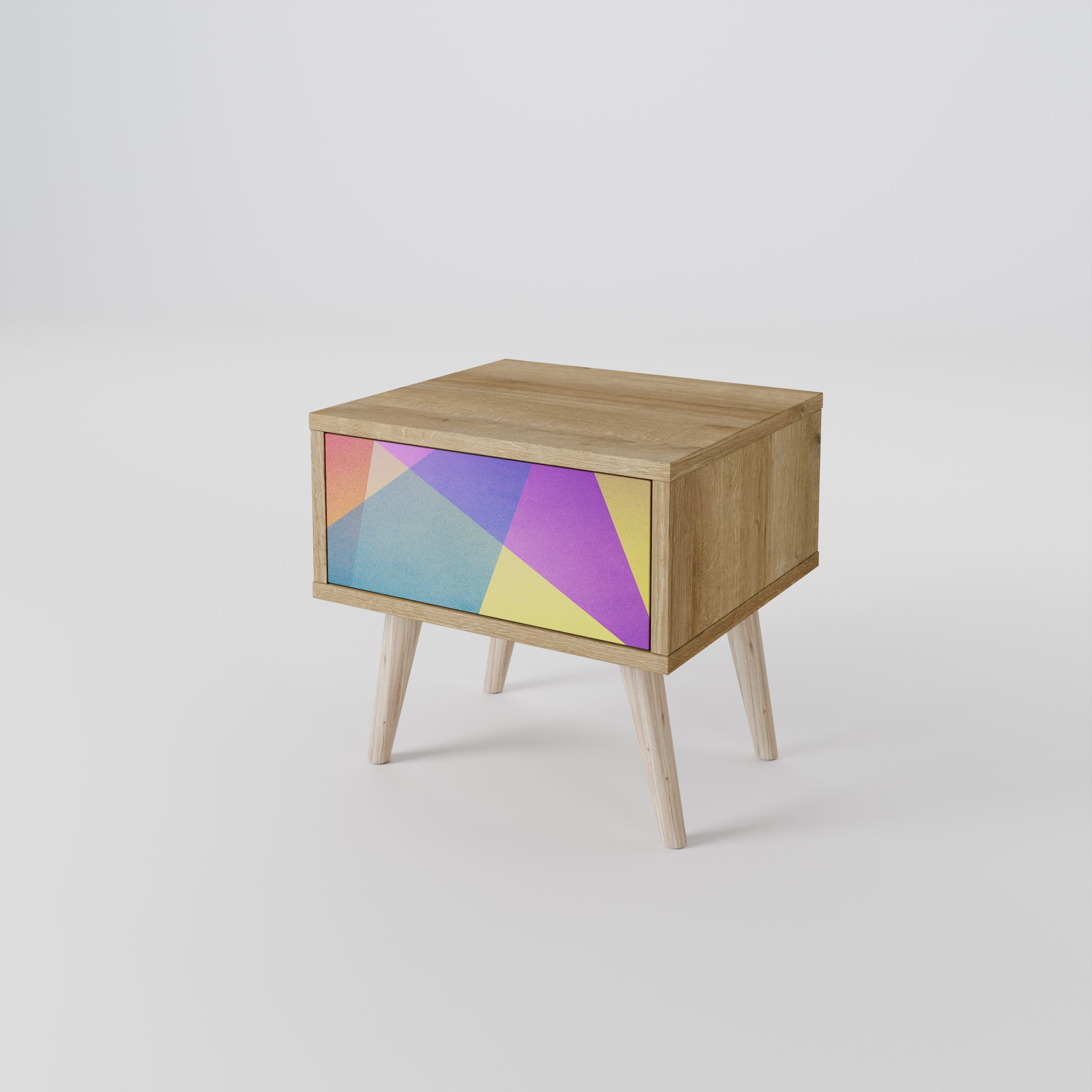 BRIGHT GEOMETRY Nachttisch in Eichenoptik