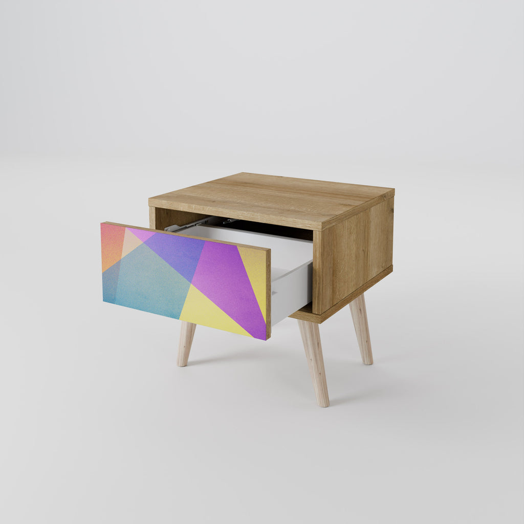 BRIGHT GEOMETRY Nachttisch in Eichenoptik