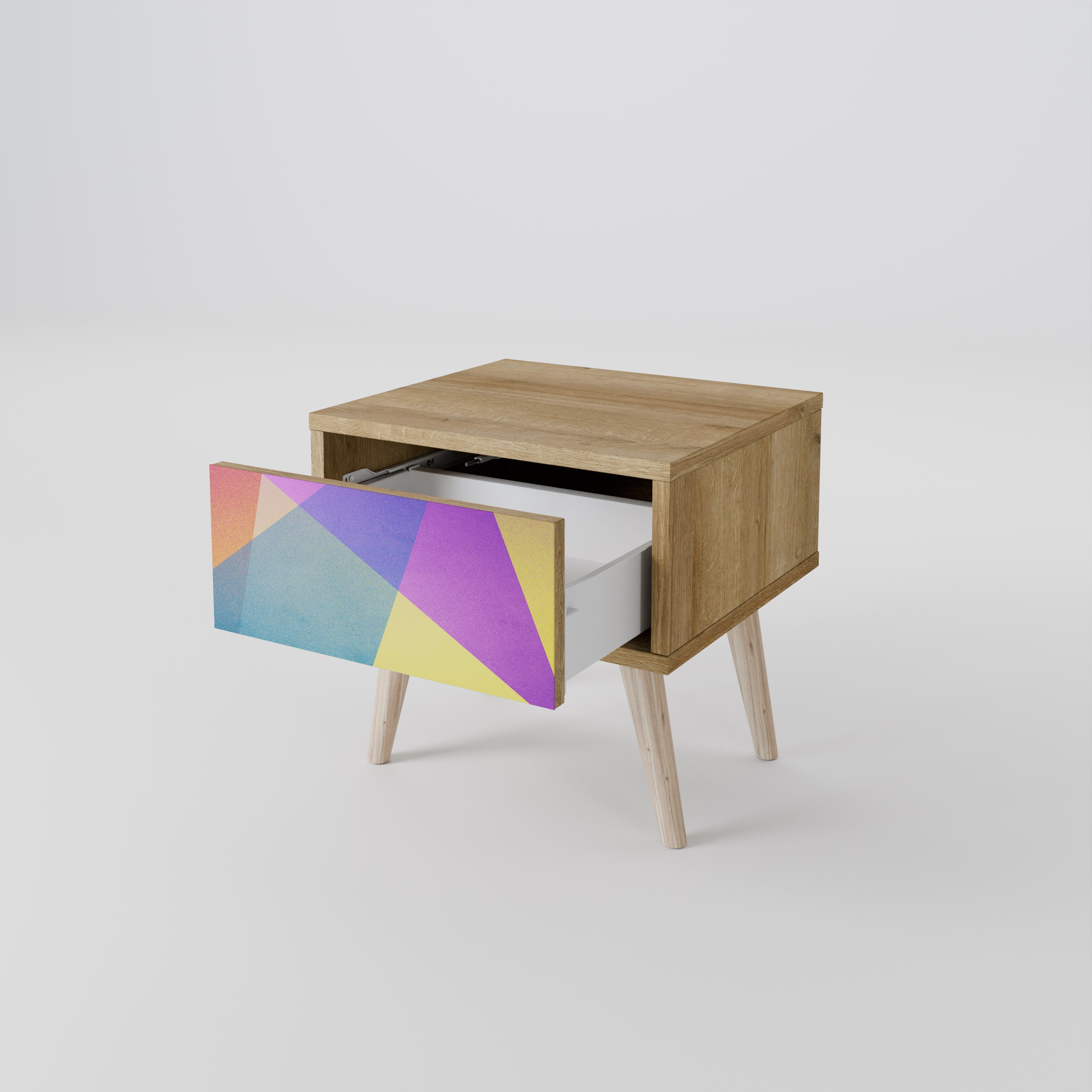 BRIGHT GEOMETRY Nachttisch in Eichenoptik