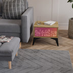 IRREGULAR PINK Nachttisch in Eiche-Optik