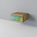 IRREGULAR BLUE Nachttisch in Eiche-Optik