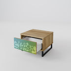 IRREGULAR BLUE Nachttisch in Eiche-Optik