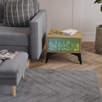 IRREGULAR BLUE Nachttisch in Eiche-Optik