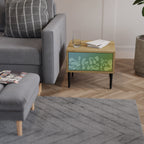 IRREGULAR BLUE Nachttisch in Eiche-Optik