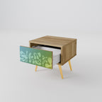 IRREGULAR BLUE Nachttisch in Eiche-Optik