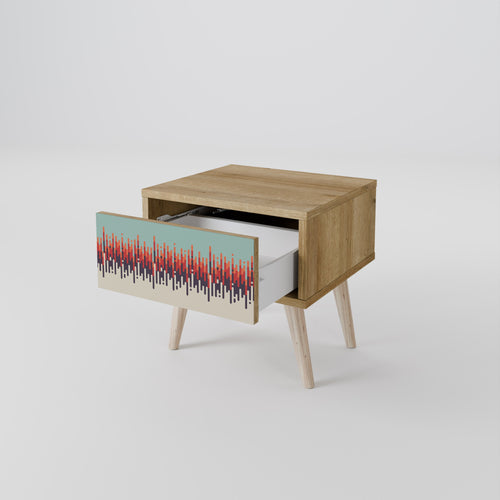 CHROMA CONTOURS Nightstand in Oak Effect