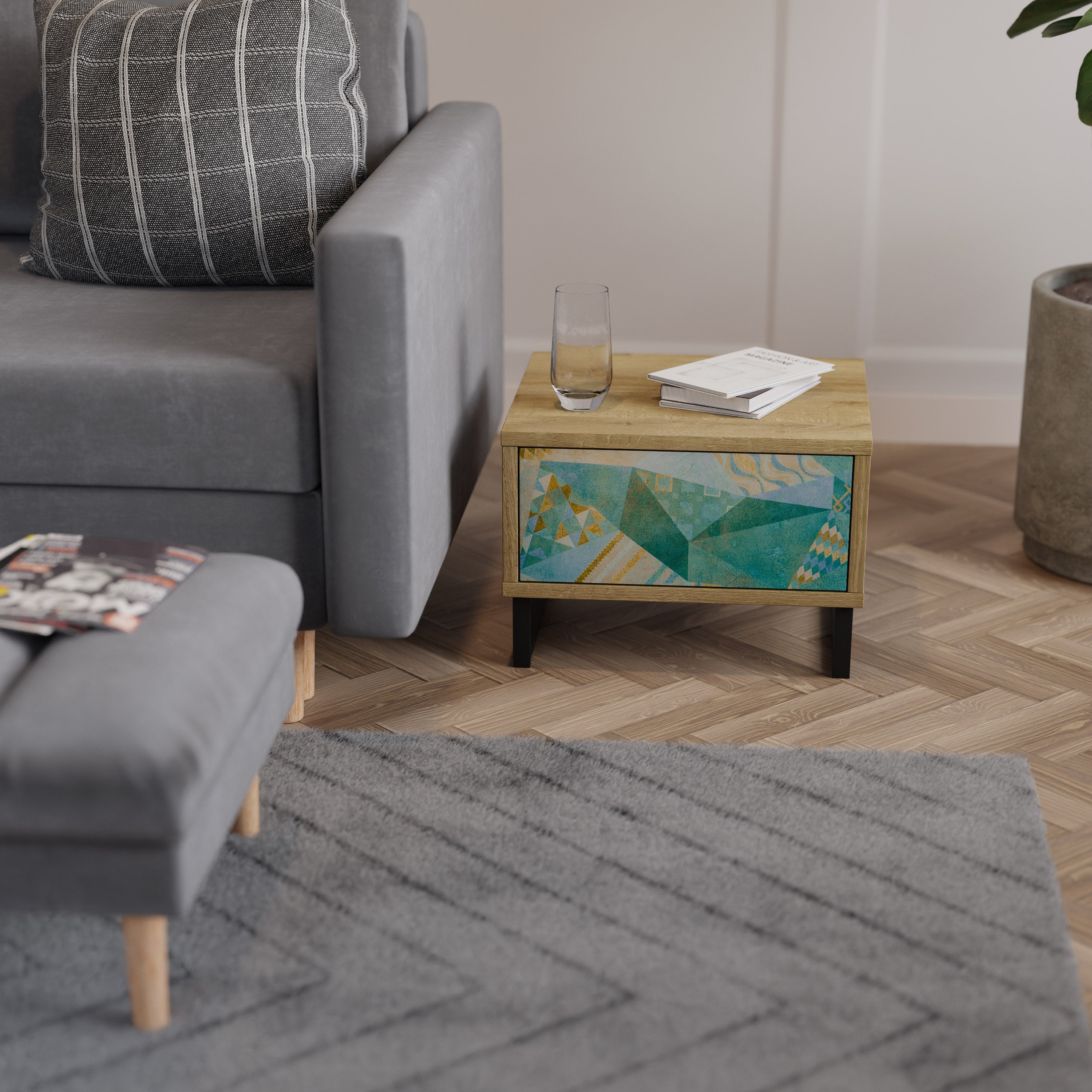SPECTRUM SPLENDOR Nachttisch in Eichenoptik