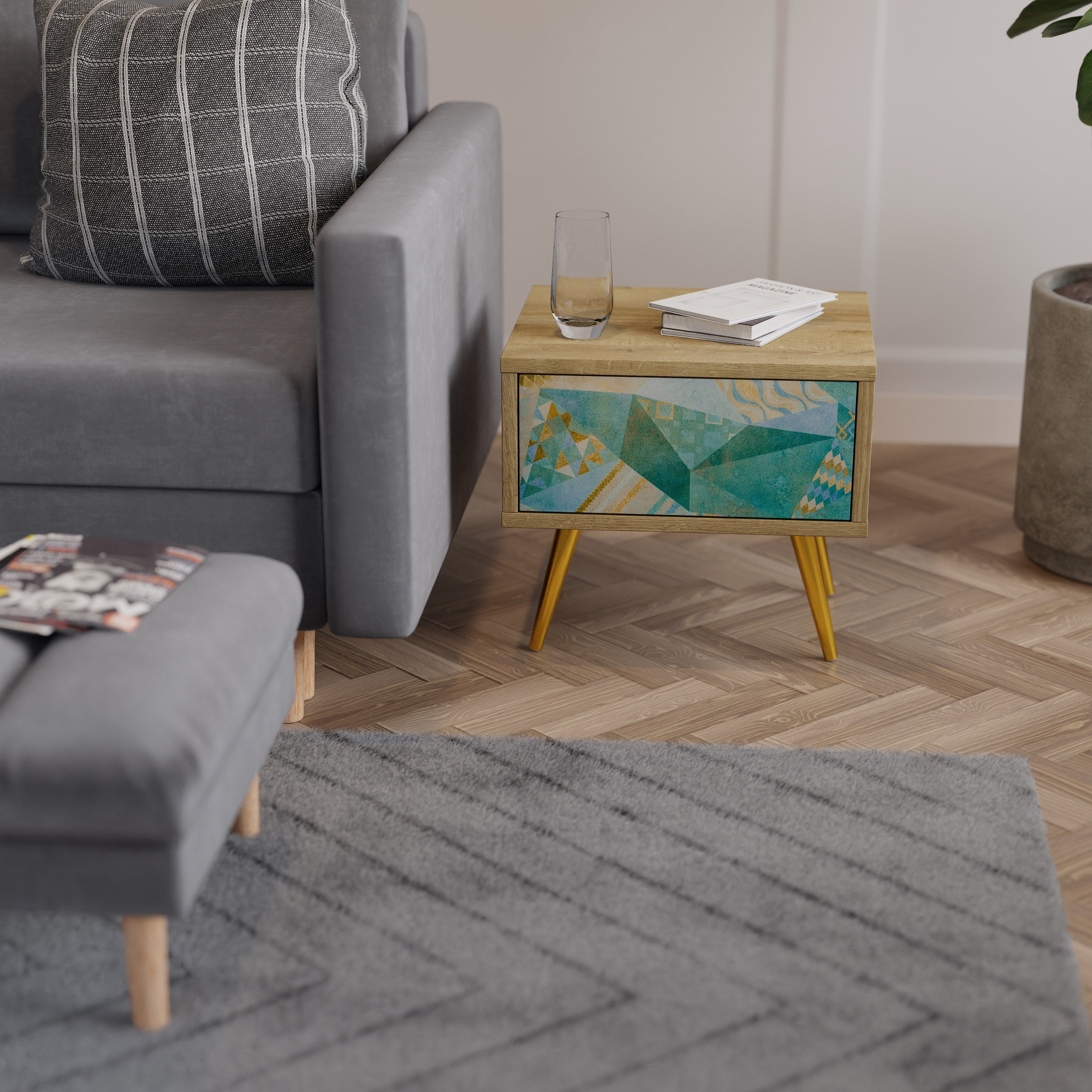 SPECTRUM SPLENDOR Nachttisch in Eichenoptik