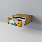 ABSTRACT FACES Nachttisch in Eiche-Optik