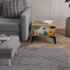 ABSTRACT FACES Nachttisch in Eiche-Optik