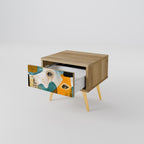 ABSTRACT FACES Nachttisch in Eiche-Optik