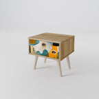 ABSTRACT FACES Nachttisch in Eiche-Optik