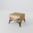 WATERCOLOUR PEAKS Nightstand in Oak Effect