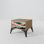 ABSTRACT LANDSCAPE Nachttisch in Eiche-Optik
