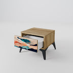 ABSTRACT LANDSCAPE Nachttisch in Eiche-Optik