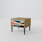 ABSTRACT LANDSCAPE Nachttisch in Eiche-Optik