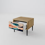 ABSTRACT LANDSCAPE Nachttisch in Eiche-Optik